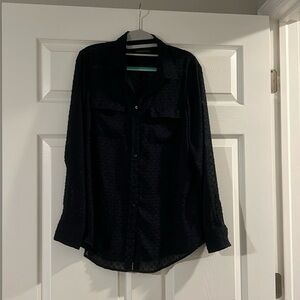 Beautiful Banana Republic sheer button down top